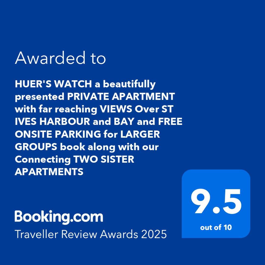 Huer'S Watch A Beautifully Presented Private Apartment With Far Reaching Views Over St Ives Harbour And Bay And Free Onsite Parking For Larger Groups Book Along With Our Connecting Two Sister Apartments Ngoại thất bức ảnh